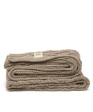 Mamas & Papas cable knit blanket in mocha, organic cotton baby blanket (British brand)