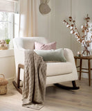 Mamas & Papas cable knit blanket in mocha, organic cotton baby blanket (British brand)