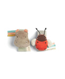 Mamas & Papas wrist rattle hippo and ladybird 2 pack (British brand)