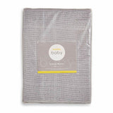 Martex Baby Cotton Leno Weave Cellular Blanket Small Grey Grey