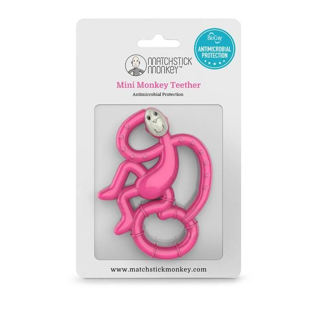 Matchstick Monkey Mini Monkey Teether - Pink