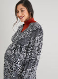 MATERNITY Monochrome Print Wrap Dress 14