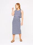 MATERNITY Nursing Stripe Sleeveless Ribbed Dress 22