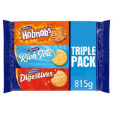 McVitie's Triple Pack Biscuits Hobnobs Rich Tea Digestives 815g