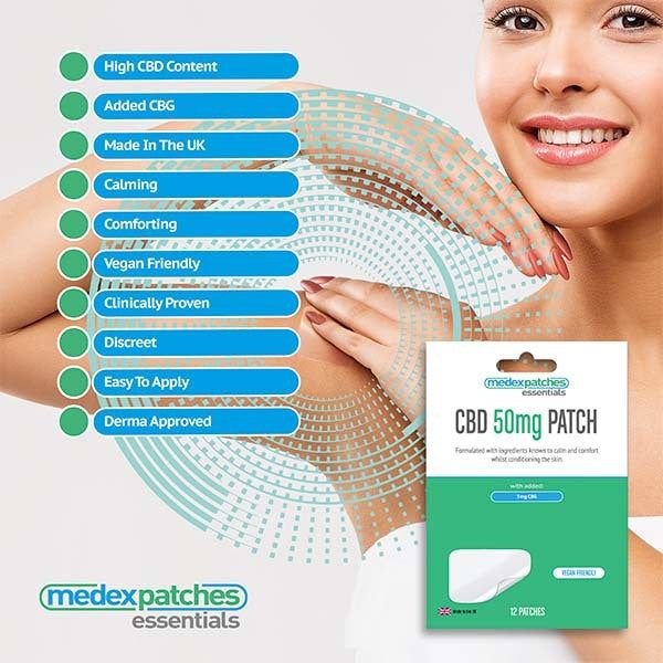 Medex Essentials 50mg CBD Skin Patch, 12 Patches