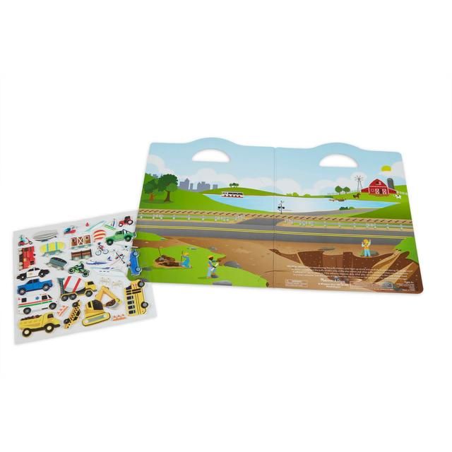 Melissa & Doug Reusable Puffy Stickers - Vehicles