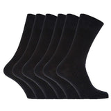 Mens 100% Cotton Socks (Pack Of 6) (UK Shoe 6-11)