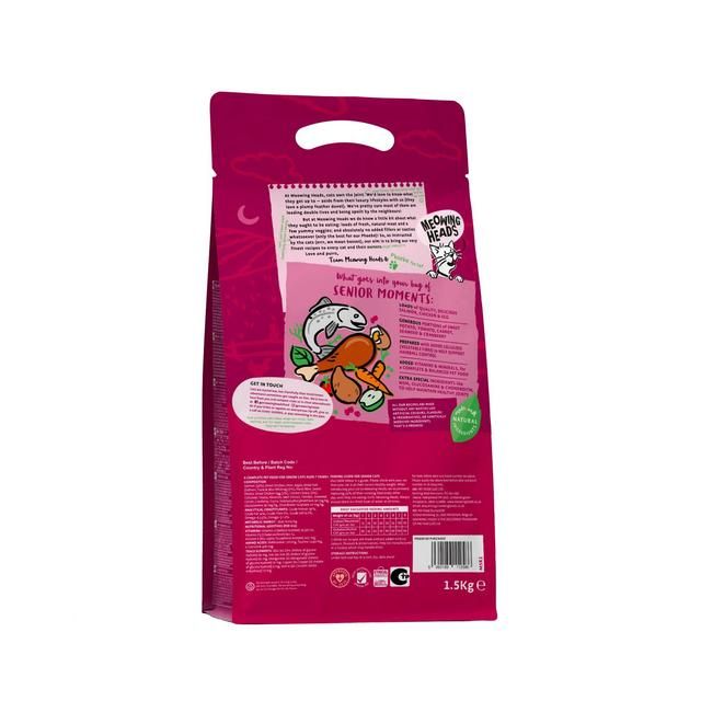 Meowing Heads Senior Moments Dry Cat Food 1.5kg