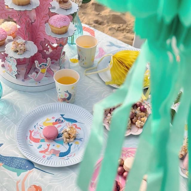 Mermaid Recyclable Paper Cups 8 per pack