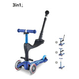Micro Scooter 3in1 toddler scooter with push handle, blue - British product