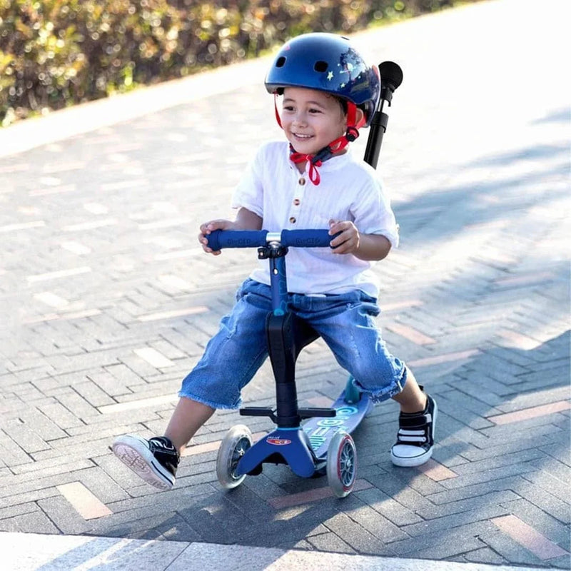 Micro Scooter 3in1 toddler scooter with push handle, blue - British product