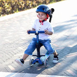 Micro Scooter 3in1 toddler scooter with push handle, blue - British product