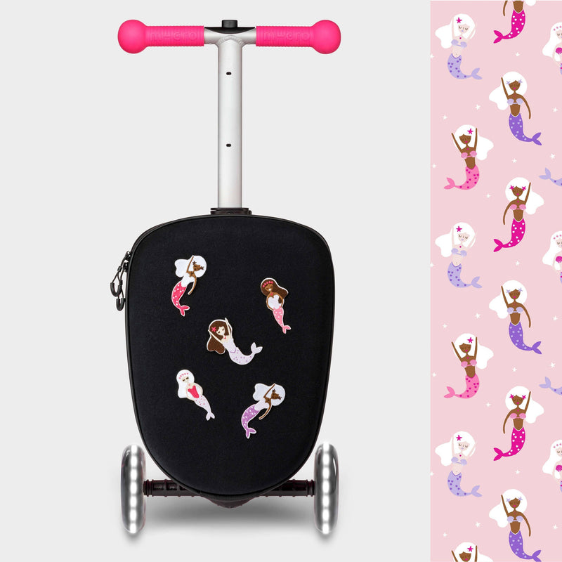 Micro kids scooter suitcase in pink (British brand)