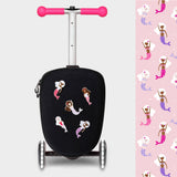 Micro kids scooter suitcase in pink (British brand)