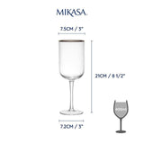 Mikasa Sorrento 4pc White Wine Glasses 400ml Gift boxed 4 per pack