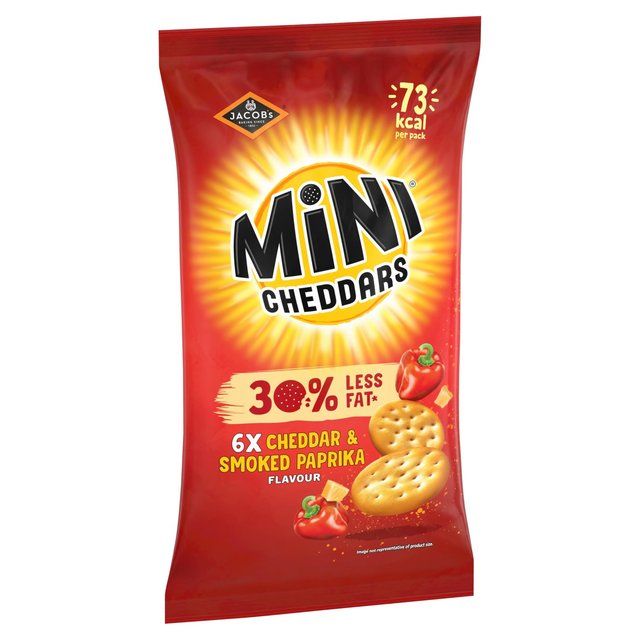 Mini Cheddars 30% Less fat Cheddar & Paprika Multipack   6 per pack
