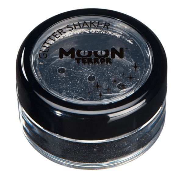 Moon Terror Halloween Glitter Shakers Wicked White Midnight Black