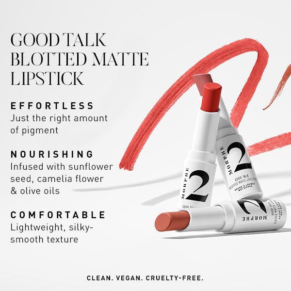 Morphe 2 Good Talk Soft Matte Lipstick - Red Sunset 3G