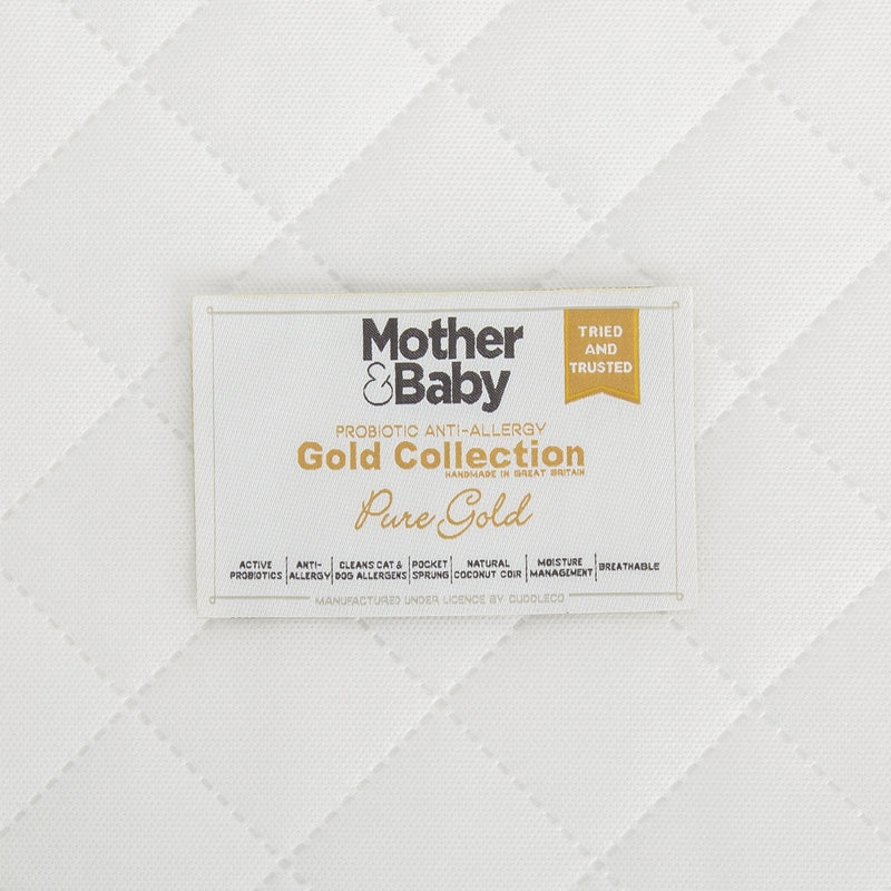 Mother&Baby Pure Gold anti-allergy cot bed mattress 140x70cm - British product