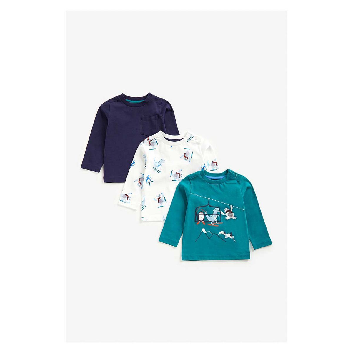 Mothercare Alpine Long-Sleeved T-Shirts - 3 Pack