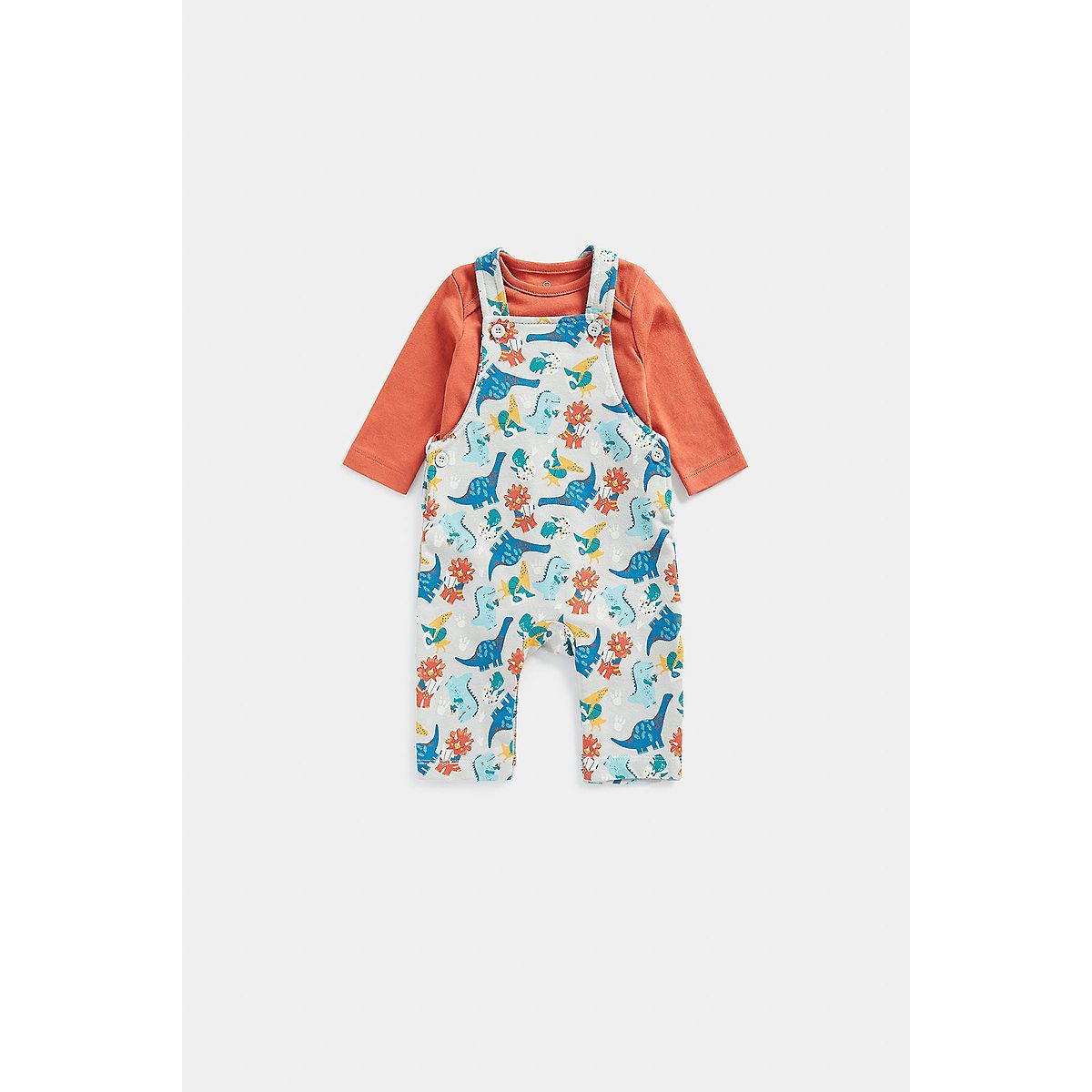 Mothercare Dinosaur Dungarees and Bodysuit Set