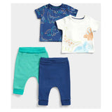 Mothercare Dinosaur T-Shirts and Joggers - 4 Piece Set