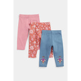 Mothercare Floral Leggings - 3 Pack