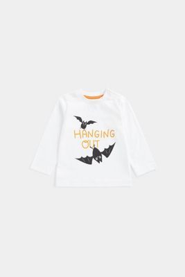 Mothercare White Halloween Long-Sleeved T-Shirt