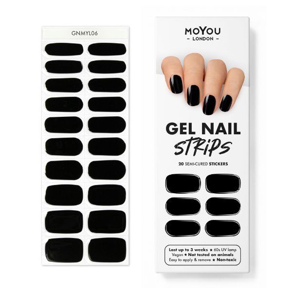 MoYou-London Gel Nail Strip - Jet Black