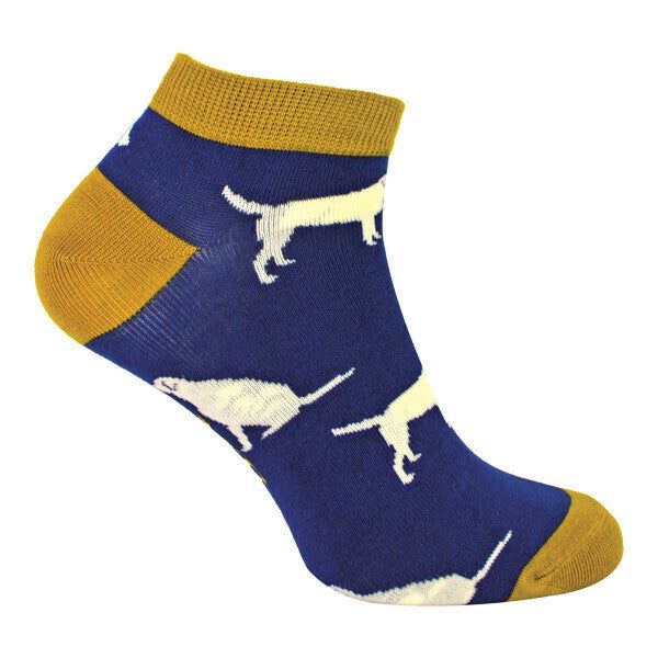 Mr Heron Mens Bamboo Animal Trainer Socks 6-11 UK Labrador (Navy) / 1EA