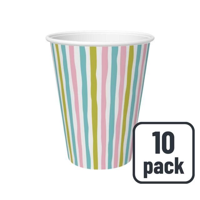 Multi Stripes Party Cups 10 per pack