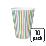 Multi Stripes Party Cups   10 per pack