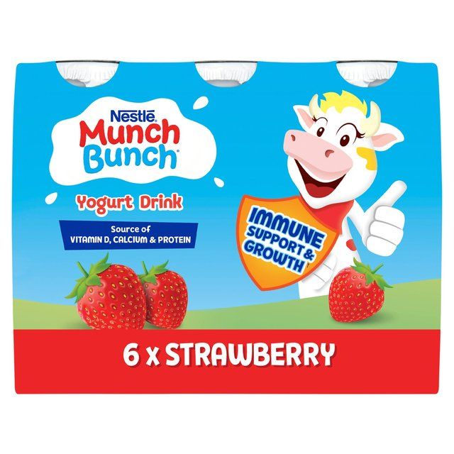 Munch Bunch Strawberry Drinkys 6 x 90g