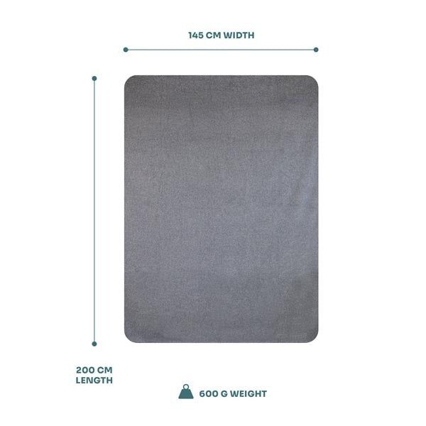 Myga Fleece Yoga Blanket - Grey