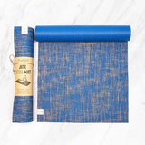 Myga Jute Mat - Black Royal Blue