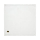Embroidered fir tree Christmas napkin, 100% cotton 45cm, imported from the UK