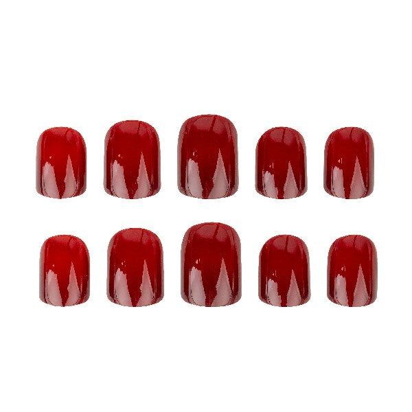 Nail HQ Square Deep Red