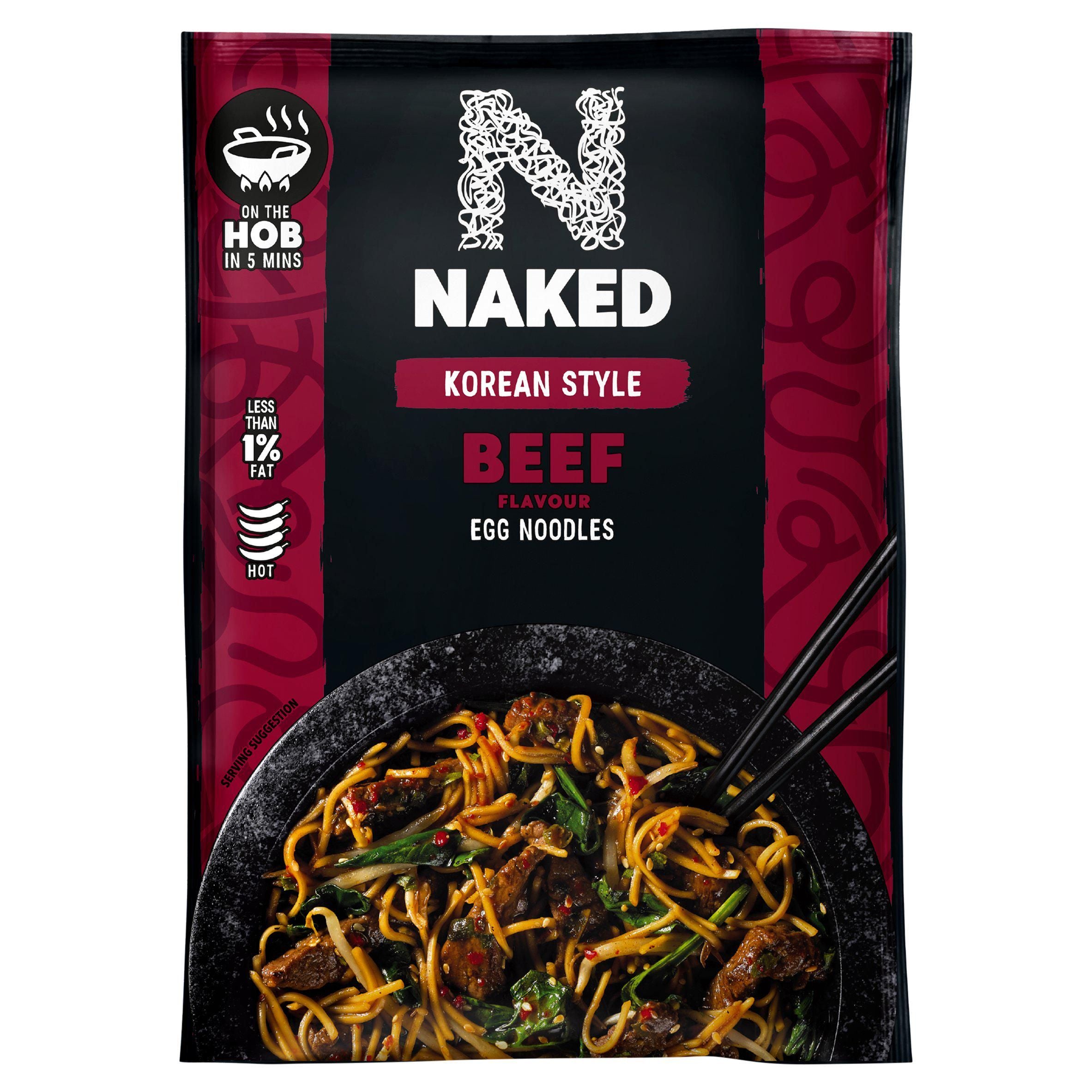 Naked Five Minute Noodles Korean BBQ Beef 100g