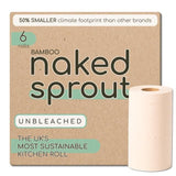 Naked Sprout Unbleached Bamboo Kitchen Roll 6 per pack