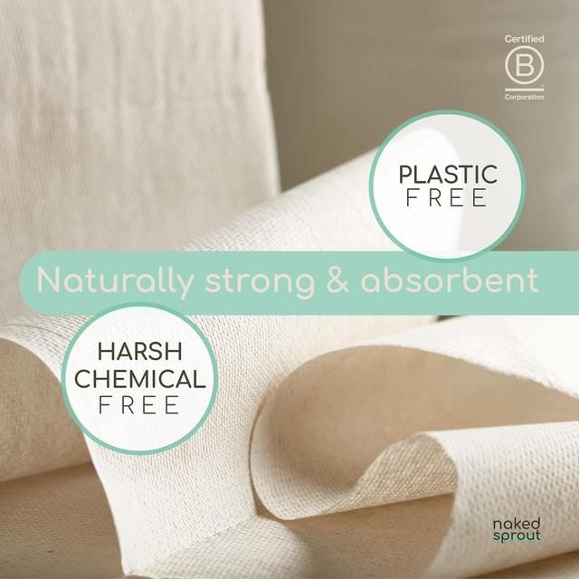 Naked Sprout Unbleached Bamboo Kitchen Roll 6 per pack