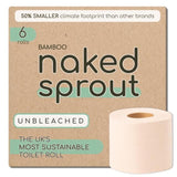 Naked Sprout Unbleached Bamboo Toilet Roll 6 per pack