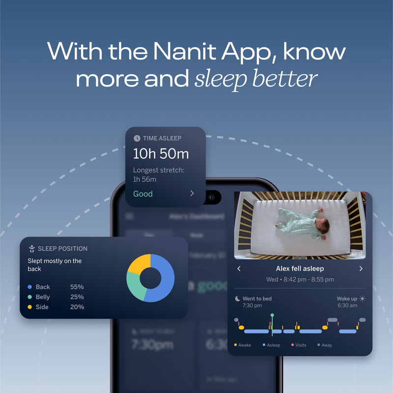 Nanit Pro baby monitor with floor stand, imported from the UK