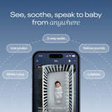 Nanit Pro baby monitor with wall mount in white - British product