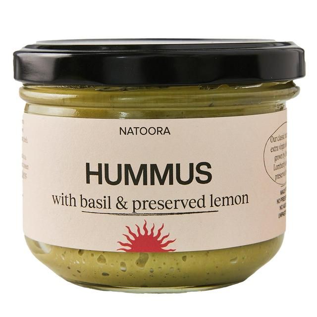 Natoora Hummus with Basil & Preserved Lemon 185g