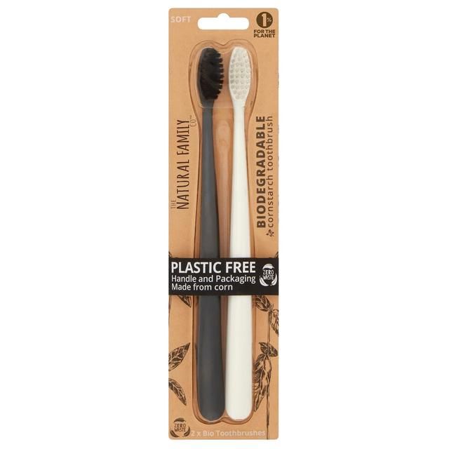 Natural Family Bio Toothbrush Pirate Black & Ivory Desert 2 per pack