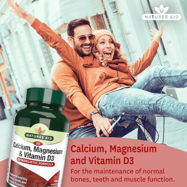 Natures Aid Calcium Magnesium & Vitamin D3 Tablets 90 per pack