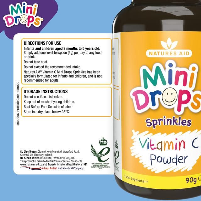 Natures Aid Mini Drops Vitamin C Sprinkles 90g