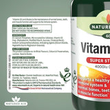 Natures Aid Super Strength Vitamin D3 Tablets 4000iu 60 per pack