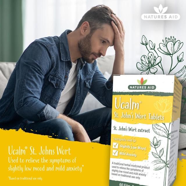 Natures Aid Ucalm 300mg T St John's Wort Extract Tablets 60 per pack