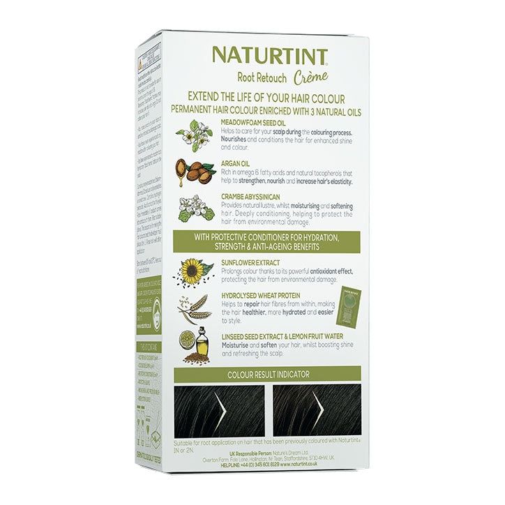 Naturtint Root Retouch Crème - Black Shades 45ml Black